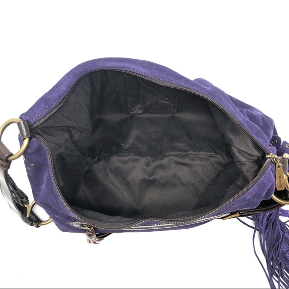 Berge Bags Berge Purple Suede Tassel Hobo Bag Made In Italy Poshmark